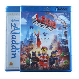 DVDs The Lego Movie 2014 and Aladdin 2015 Blu-ray/DVD 2 Discs Each GUARANTEED